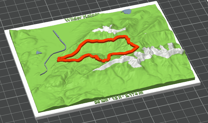 Topographic trail terrain example.